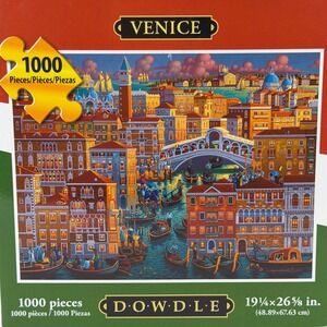 Dowdle Venice 1000 Piece Puzzle Eric Dowdle NEW Sealed Pieces w/ Poster
